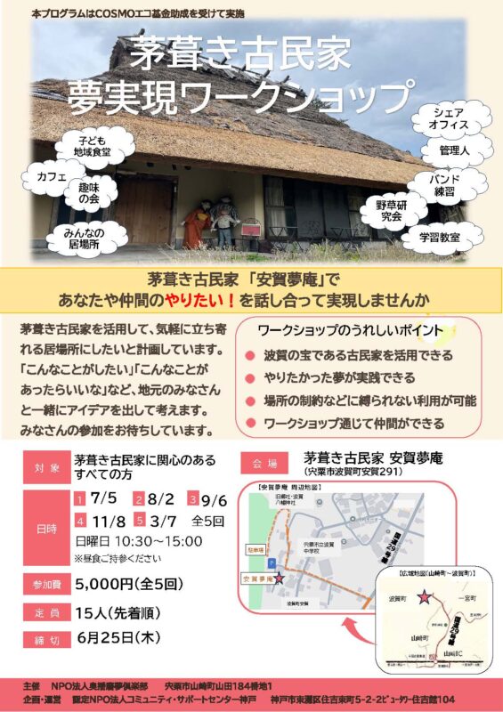 茅葺き古民家夢実現ワークショップ